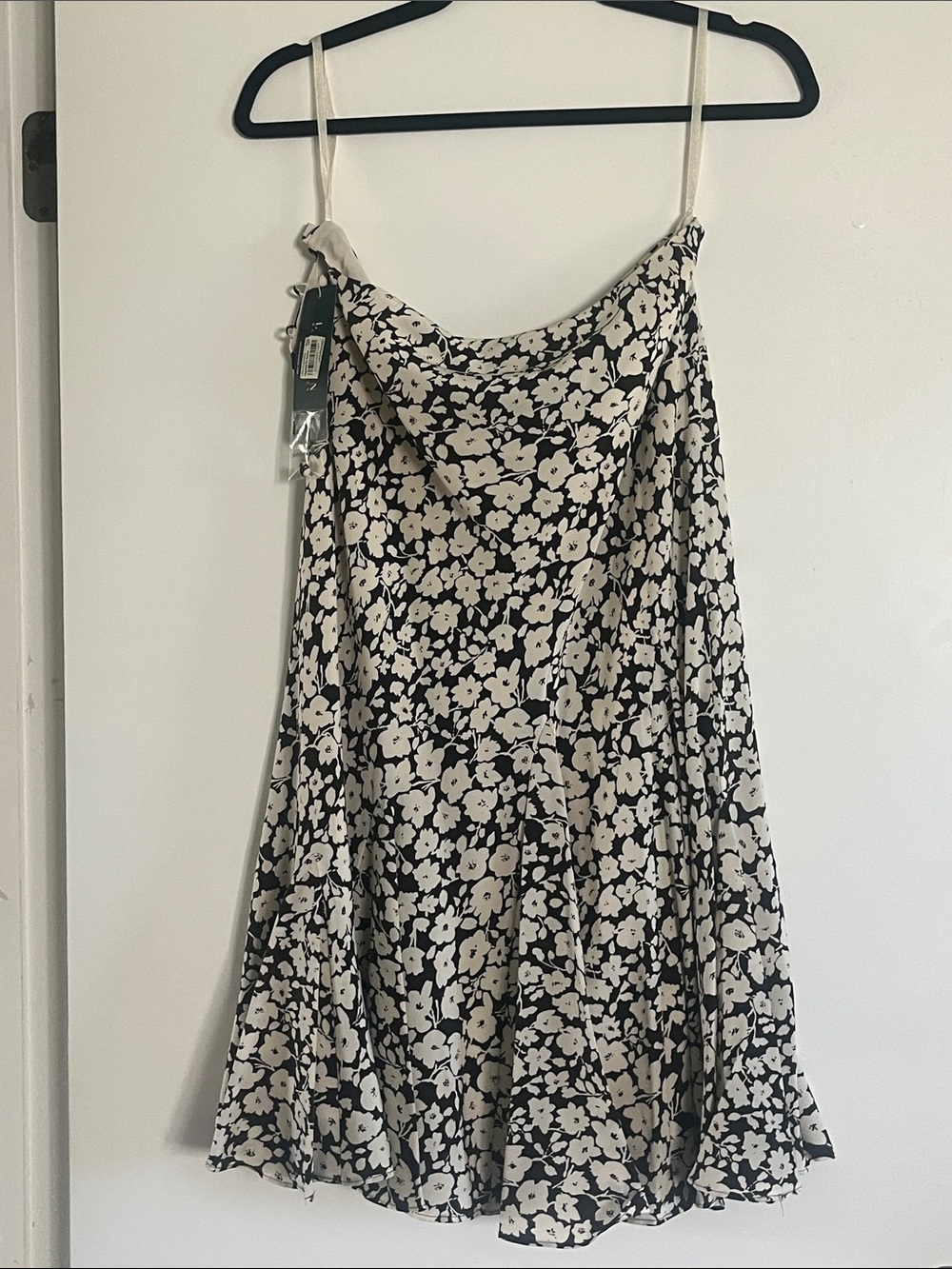 Lauren Ralph Lauren Brown and Cream Floral Midi Slip Dress